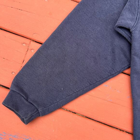 Vintage LL Bean Russell Athletic Single V Neck Blue Blank Sweatshirt Essential L - Picture 6 of 9